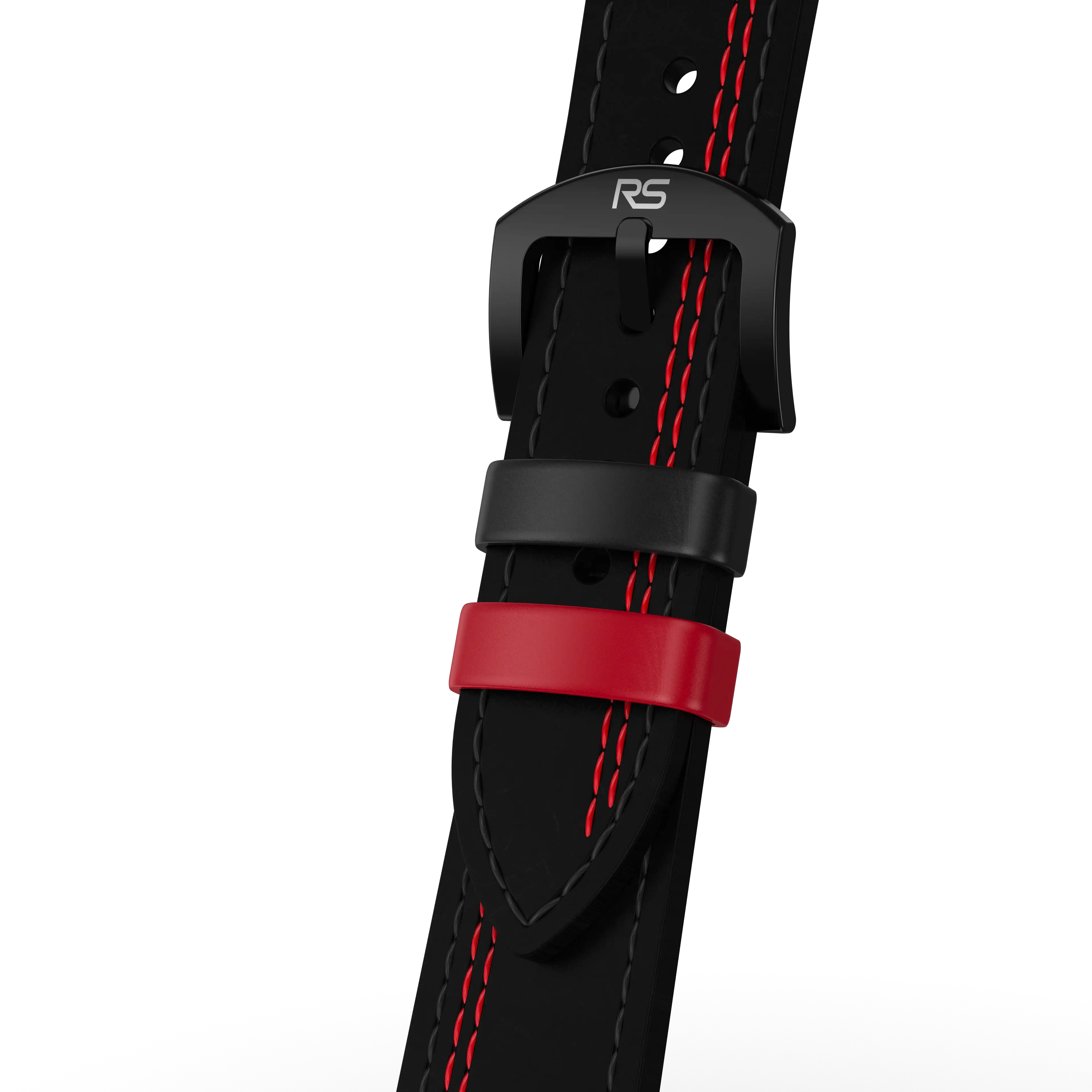 Black & Red Leather Strap (Adjustable)