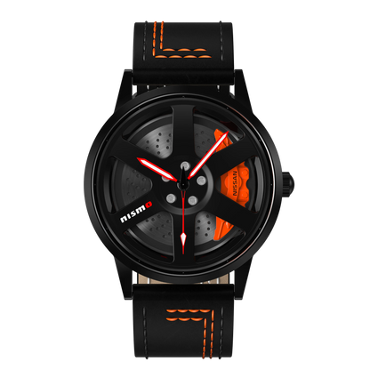 Shop Nismo R35 - Orange Leather Strap | RS Chrono