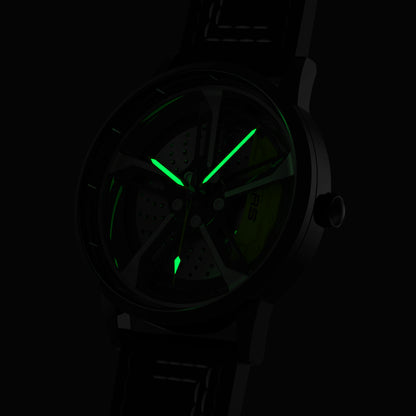 Shop Green Vorsprung RS7 Gyro - Green Leather Strap | RS Chrono